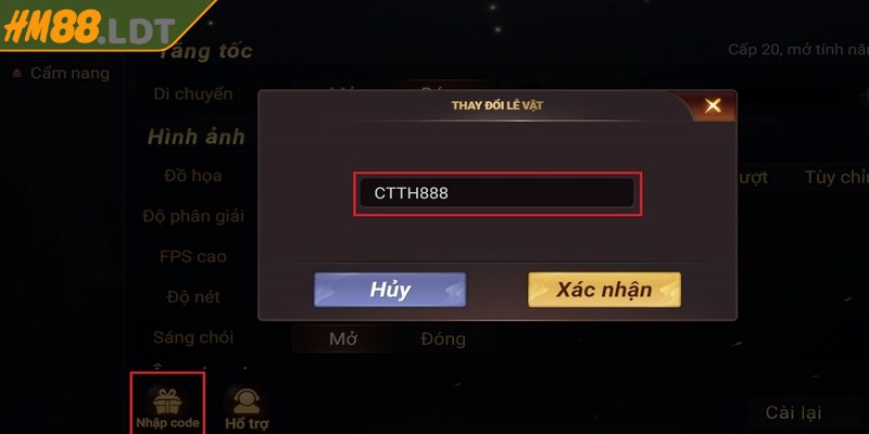 Giftcode HM88 là một chuỗi ký tự đặc biệt bao gồm cả chữ và số